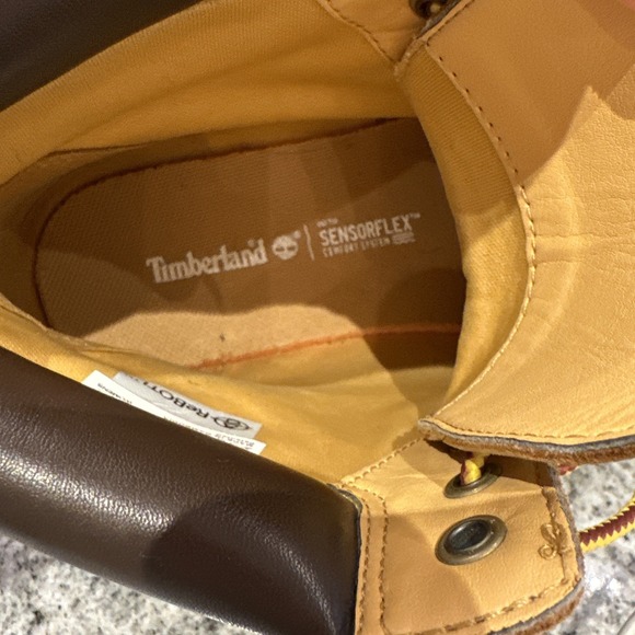 Timberland Sensorflex‎ Women's 7 Boots Wheat ReBOTL Leather Lace-Up Waterproof - Picture 8 of 11